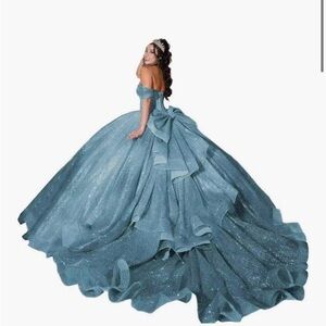 Elegant Blue Maxi Dress